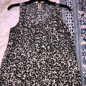 Black and white floral tank